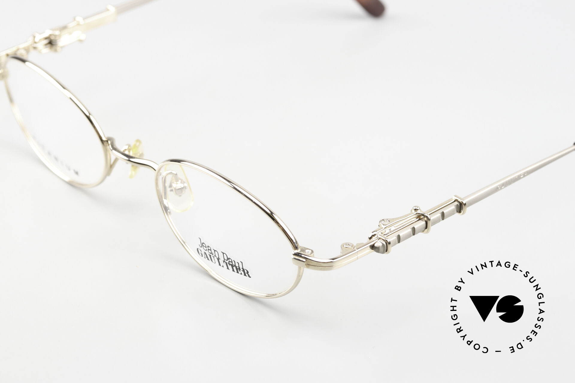 Glasses Jean Paul Gaultier 55-0039 Oval Titanium Frame 1996