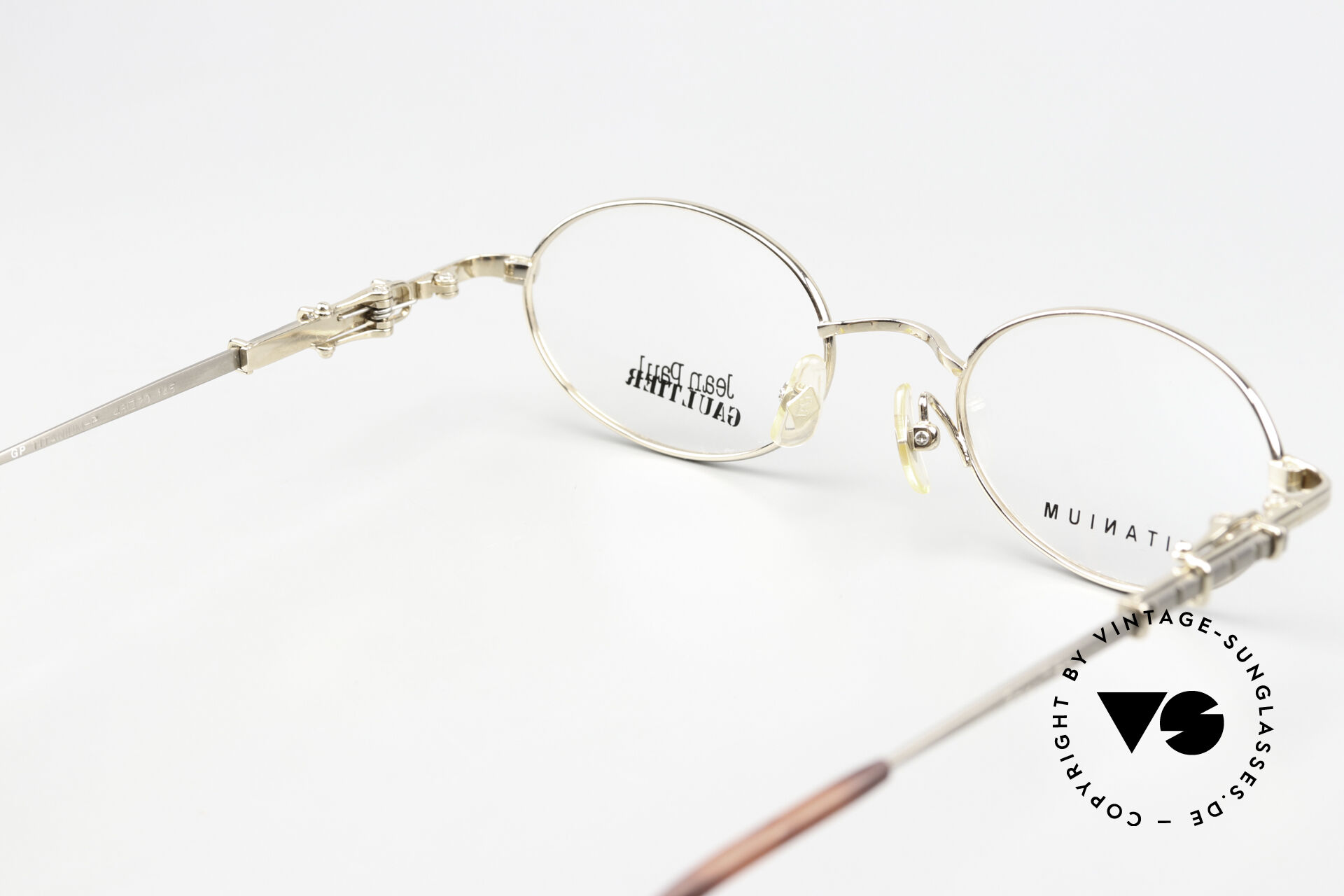 Glasses Jean Paul Gaultier 55-0039 Oval Titanium Frame 1996