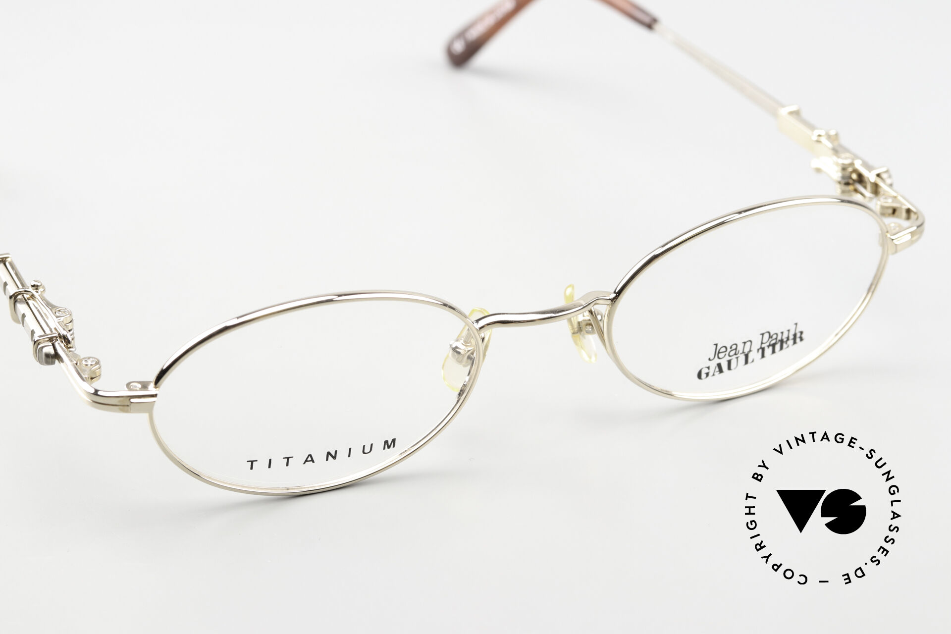 Glasses Jean Paul Gaultier 55-0039 Oval Titanium Frame 1996