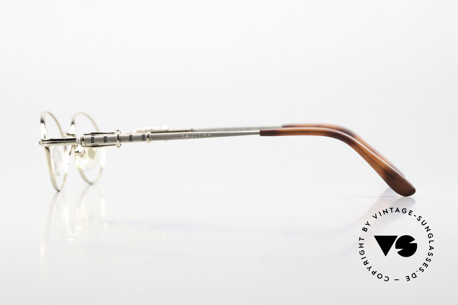 Glasses Jean Paul Gaultier 55-0039 Oval Titanium Frame 1996
