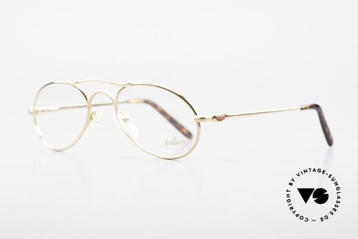 Bugatti 23407 Men's Eyeglasses With Clip On, metal frame can be glazed with lenses of any kind, Made for Men