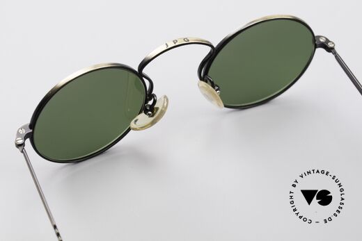 Jean Paul Gaultier 55-0172 90's Designer Sunglasses, green sun lenses can be replaced with prescriptions, Made for Men and Women