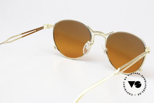 Jean Paul Gaultier 55-2177 Gold Plated Sunset Lenses, NO RETRO SHADES; a precious old ORIGINAL, size 49/19, Made for Men and Women