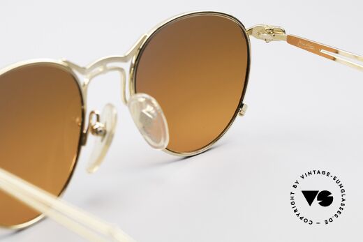 Jean Paul Gaultier 55-2177 Gold Plated Designer Frame, NO RETRO SHADES; a precious old ORIGINAL, size 49/19, Made for Men and Women