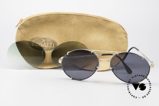 Bugatti 65360 80's Glasses Changeable Lenses, Size: large, Made for Men