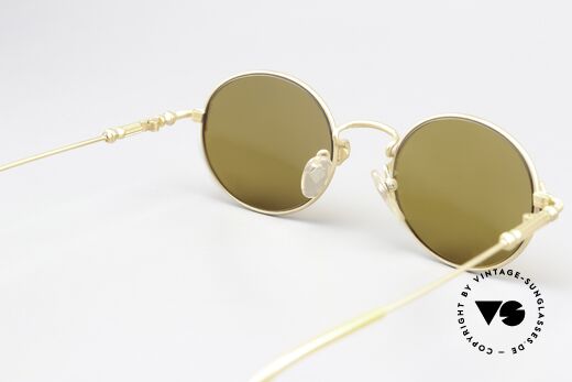 Jean Paul Gaultier 55-6109 Matte Gold And Polarized, NO RETRO glasses; but a rare ORIGINAL from 1997, Made for Men and Women