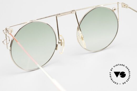 Casanova MTC 8 Artful Clef Sunglasses 90's, fancy details (clef on left side and gem on right side), Made for Women