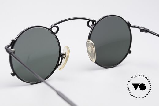 Jean Paul Gaultier 56-1178 Artful Panto Sunglasses, the gray-green sun lenses can be replaced optionally, Made for Men and Women