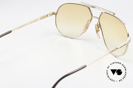 Boeing 5732 High Tech 80's Pilots Shades, orange gradient lenses (can also be worn at night), Made for Men and Women