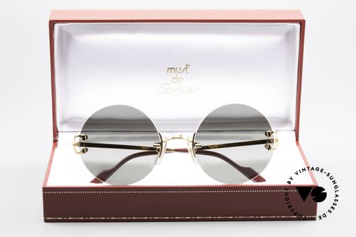 Cartier Madison Round Luxury Sunglasses 90's, NO retro sunglasses, but a rare old Cartier ORIGINAL, Made for Men and Women