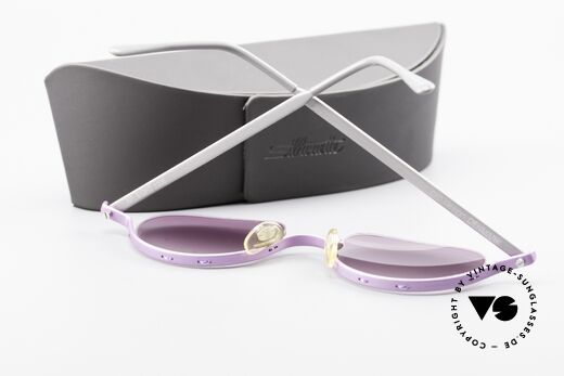 ProDesign No8 Gail Spence Design Shades, pink-purple-gradient sun lenses and Silhouette case, Made for Women