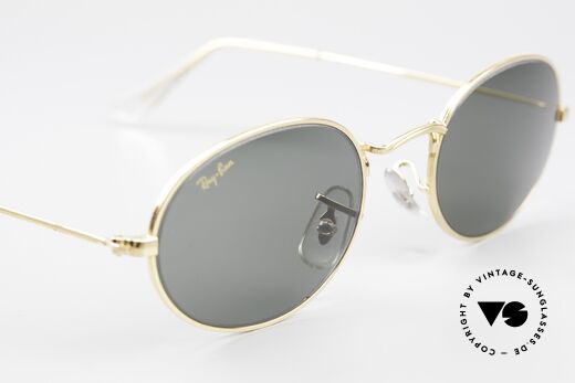 Ray Ban Classic Style I Old B&L USA Sunglasses Oval, original B&L name: W0976, GOLD, G-15, 49mm, Made for Men and Women