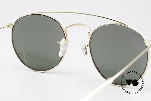 Ray Ban Round Metal 49 Brace Brace Panto Sunglasses USA, classic 49mm Round Metal Panto frame with a brace, Made for Men and Women