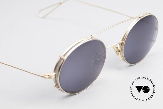 Cutler And Gross 0305 Oval Sunglasses With Clip On, NO RETRO fashion, but a unique 20 years old Original!, Made for Men and Women