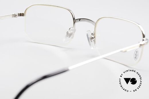 Cartier Broadway Semi Rimless Platinum Frame, lens height is 34mm = suitable for progressive lenses, Made for Men