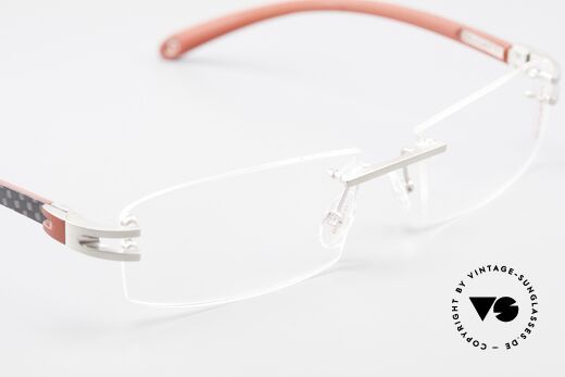 Bugatti 464 Rimless Luxury Frame Palladium, NO RETRO EYEWEAR, but a costly rarity, size 56/16, Made for Men
