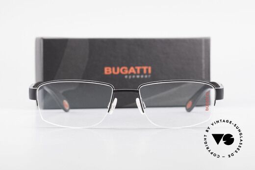 Bugatti 529 Ebony Titanium Eyeglasses XL, Size: large, Made for Men