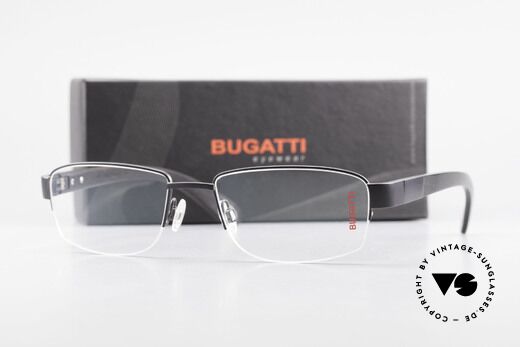 Bugatti 529 Ebony Titanium Eyeglasses XL, Size: large, Made for Men