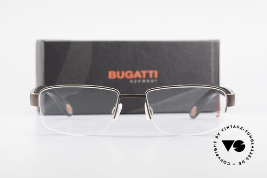 Bugatti 529 XL Ebony Titanium Eyeglasses, Size: large, Made for Men