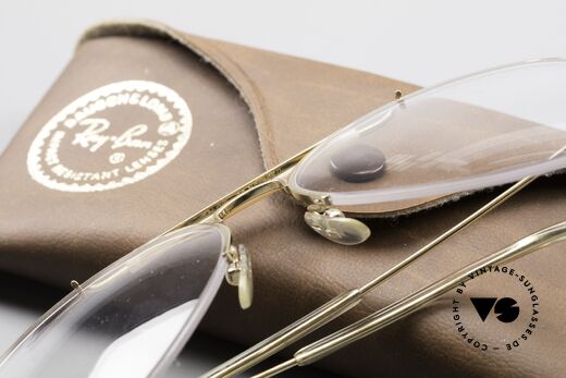 Ray Ban Balfast 810 Gold Doublé Old Vintage Frame, mod. 810 = semi-rimless aviator design in size 58/14, Made for Men