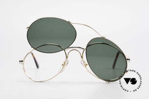 Bugatti 03308 Men's 80's Glasses With Clip On, NO RETRO fashion, but an authentic old 80's original, Made for Men
