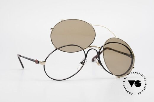 Bugatti 03326 Men's 80's Eyeglasses Clip On, NO RETRO fashion, but an authentic old 80's original, Made for Men