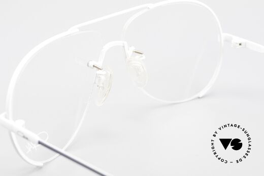 Cazal 723 Rimless 80's Aviator Frame, the demo lenses can be replaced with prescriptions, Made for Men