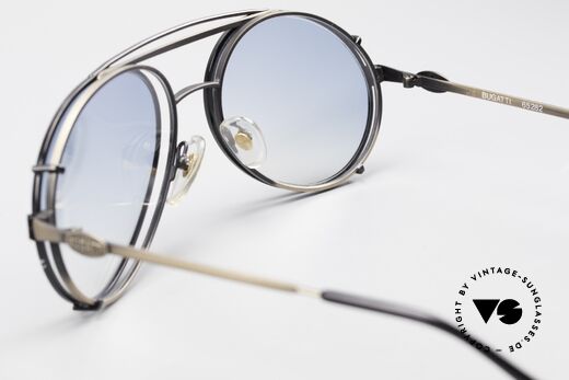 Bugatti 65282 Vintage Frame With Sun Clip, unworn; like all our vintage Bugatti sunglasses, Made for Men
