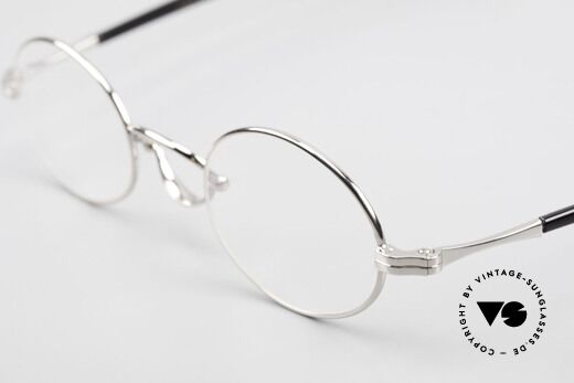 Lunor Swing A 33 Oval Swing Bridge Vintage Glasses, FRAME is PLATINUM-PLATED'; truly sophisticated specs, Made for Men and Women