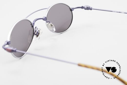Bugatti 10864 Oval Vintage Sunglasses Men, gray sun lenses could be replaced with optical lenses, Made for Men