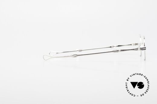 Lunor I 04 Telescopic Oval XS Frame Platinum Plated, LUNOR = shortcut for French "Lunette d'Or" (gold glasses), Made for Men and Women