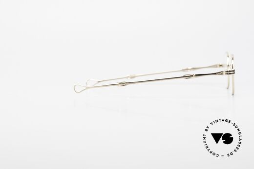 Lunor I 03 Telescopic Gold Plated With Slide Temples, NO RETRO GLASSES; but a vintage ORIGINAL from 1999, Made for Men and Women