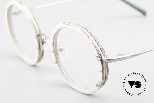 Kerbholz Rudolph Round Wood Frame White Birch, unworn frame can be glazed with lenses of any kind, Made for Men and Women