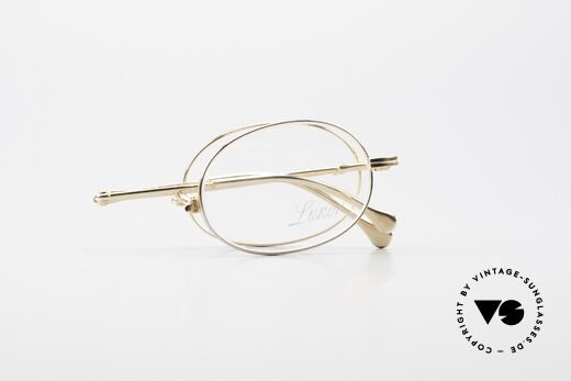 Lunor XXV Folding 04 Oval Foldable Frame Bicolor, NO RETRO EYEGLASSES, but a precious LUNOR ORIGINAL, Made for Men and Women