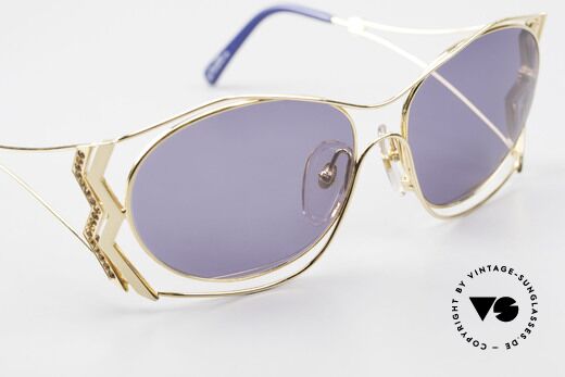 Paloma Picasso 3707 90's Sunglasses Gold-Plated, NO retro sunglasses; a unique authentic 90's original, Made for Women