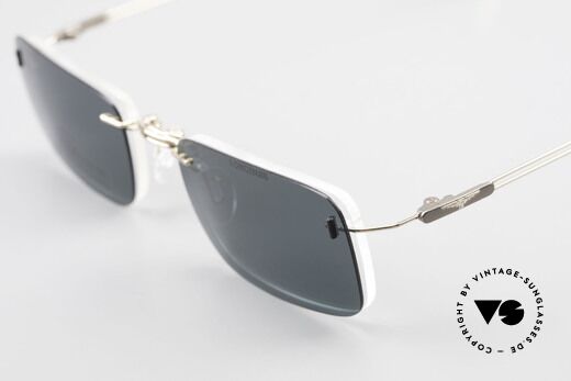Longines 4367 Polarized Glasses Rimless 90s, the frame can be glazed with optical lenses of any kind, Made for Men