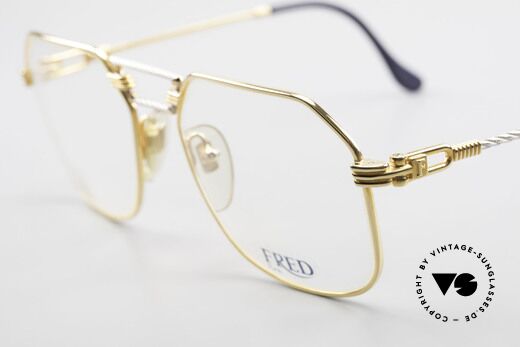 Fred Cap Horn - M Rare 80's Luxury Eyeglasses, temples and bridge are twisted like a hawser; unique!, Made for Men Fred Cap Horn - M Rare 80's Luxury Eyeglasses, temples and bridge are twisted like a hawser; unique!, Made for Men
