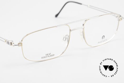 Aigner EA9111 90's Men's Frame Gold Plated, the frame will be delivered without the DEMO LENSES!, Made for Men