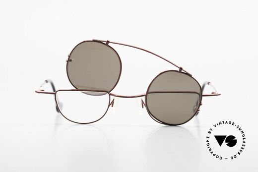 Theo Belgium Gordon Reading Glasses With Clip On, Size: medium, Made for Men and Women