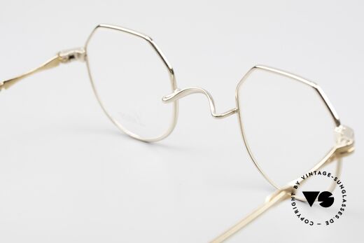 Lunor I 18 Telescopic Sliding Temples Gold Plated, the "I18" design is extremely rare; collector's item!, Made for Men and Women