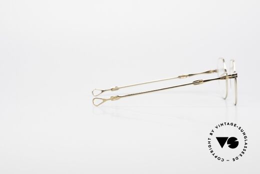 Lunor I 18 Telescopic Sliding Temples Gold Plated, Size: extra small, Made for Men and Women
