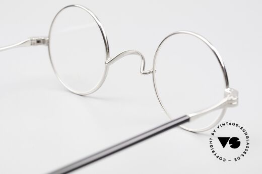 Lunor II A 12 Round Eyewear Platinum, DEMO lenses should be replaced with prescription lenses, Made for Men and Women