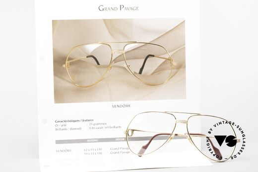 Cartier Grand Pavage Diamond Glasses Solid Gold, Size: large, Made for Men
