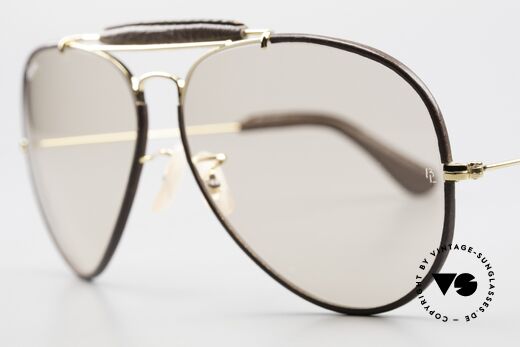 Ray Ban Outdoorsman II Changeable Leathers Shades, NO RETRO sunglasses, but a rare original from the 1980s, Made for Men