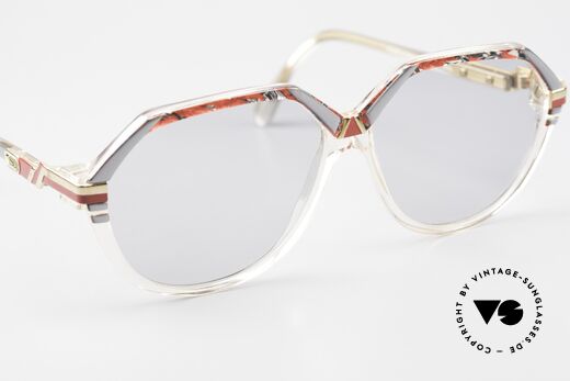 Cazal 317 Old 80's Cazal West Germany, light gray tinted sun lenses (also wearable at night), Made for Men and Women