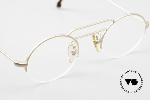 W Proksch's M5/13 90's Semi Rimless Dulled Gold, NO RETRO; but a 25 years old rarity in SMALL size, Made for Men and Women