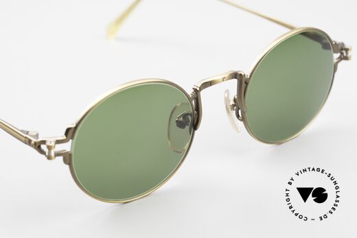 Jean Paul Gaultier 55-3171 Round 90's JPG Sunglasses, NO retro eyewear; a rare ORIGINAL with green lenses, Made for Men and Women