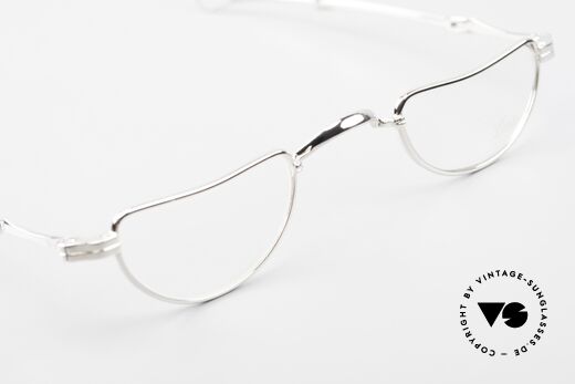 Lunor I 07 Telescopic Extendable Frame Sliding Temples, platinum plated frame = a costly rarity & collector's item, Made for Men and Women