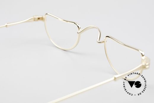 Lunor II 07 Gold Plated Reading Glasses, Size: extra small, Made for Men and Women