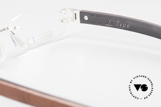 Tag Heuer L-Type 0113 Alligator Leather Rimless Frame, Size: medium, Made for Men